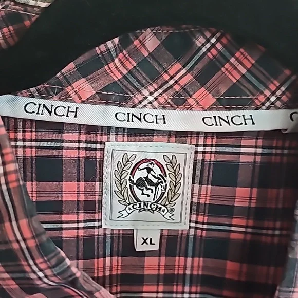 Vintage Cinch XL western checkered long sleeve shirt - Picture 4 of 6